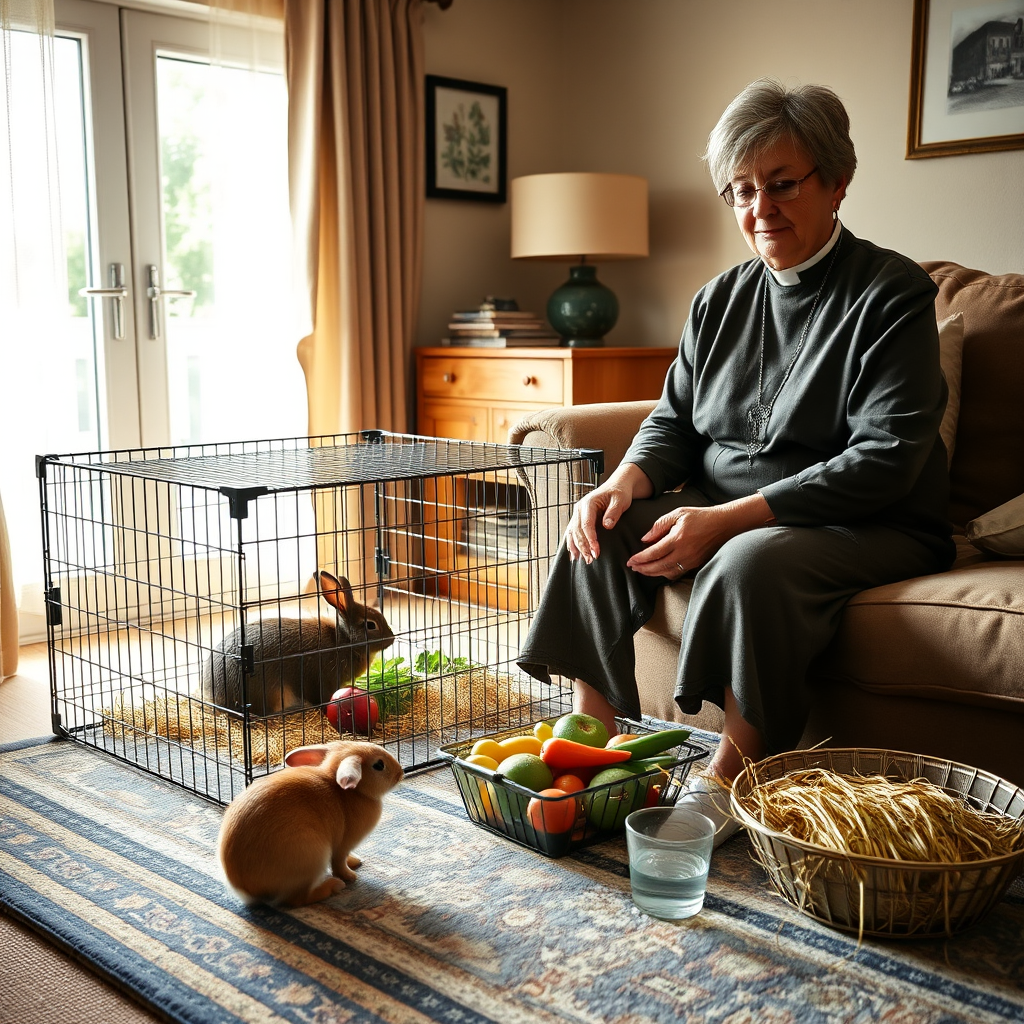 Local priest assists national pet charity through rabbit foster care